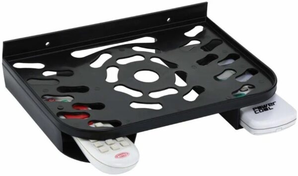 Wall Shelf Router Stand Set top Box Stand Shelves Remote Holder Plastic