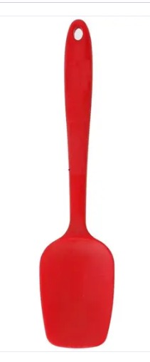 Non stick Heat Resistant Large Size Silicone Spatula Scraper Spoon Non Stick Spatula Red Pack of 1