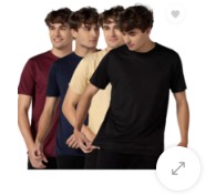Private Label NKKR Men Solid Round Neck Polyester Gold T Shirt Pack of 4 3XL
