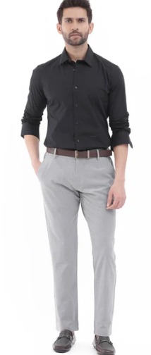 RARE RABBIT PREMIUM COTTON STRETCH SHIRT BLACK SIZE L
