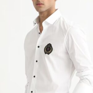 RARE RABBIT VLogo Print Slim Fit Shirt SIZE M