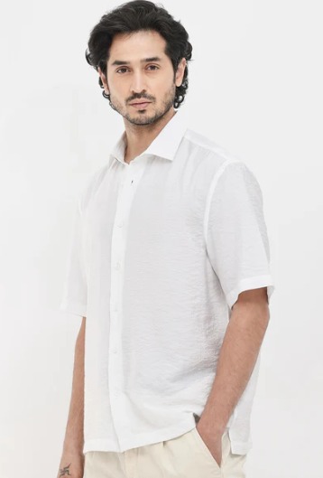 RARE RABBIT TEXTURED CREASED EFFECT SHIRT WHITE SIZE XL