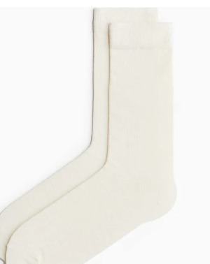 Private Label Men White Bamboo viscose blend socks