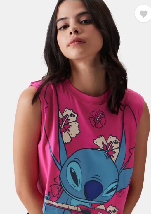 The Souled Store Casual Sleeveless Printed Women Pink Top XL