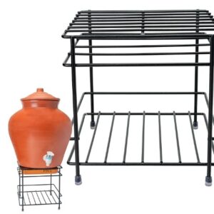Private Label FIRIS Pot Stand for Kitchen Black Matka Stand for Flat Surface