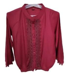 Cool Chinese neck tops women s fancy tops blue