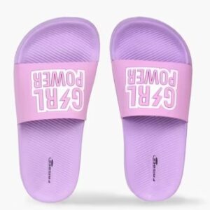 FRISBEE Girls Typographic Embossed Slip On Slides size 12