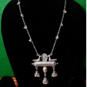 silver oxdised necklece