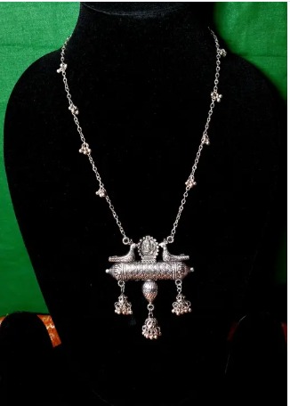 silver oxdised necklece