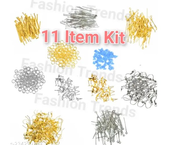 Private Label Fashion Trends Quilling And Jewellery Making Acessories For Silk Thread Jewellery Making 11 Items Kit Golden Silver