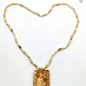 SHRI BAGESHWAR DHAM Hanuman Pendant Tulasi Mala JAI SITARAM Wood Choker