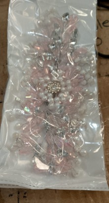 Samyak Wedding Hair Pins Handmade Pearl Crystal Bridal Tiara Bridesmaid Hair Decoration Accessories Pink