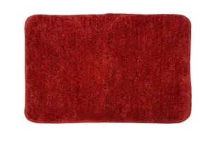 BIANCA Soft Cotton Anti Slip Bath Mat 1pc Benz Solid Orange M