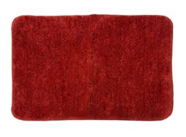 BIANCA Soft Cotton Anti Slip Bath Mat 1pc Benz Solid Orange M