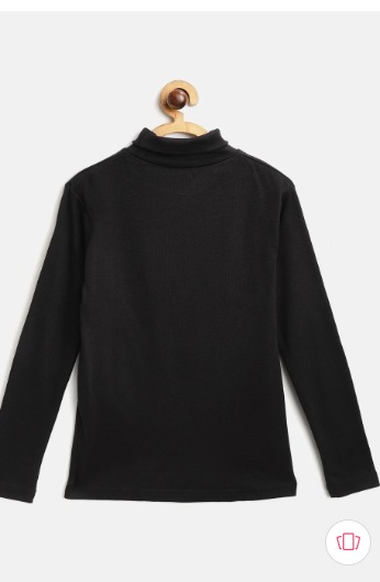 Private Label Kids Black Solid Winter Skivvy size 14 years ago