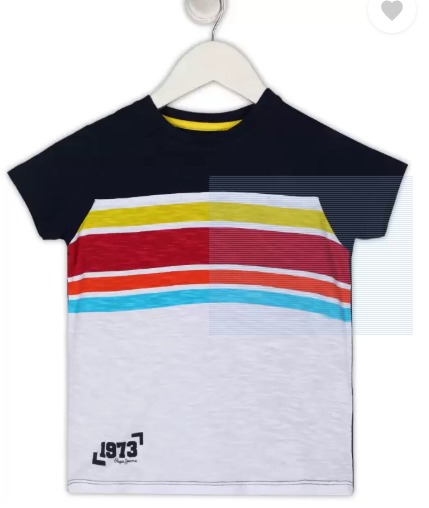 Boys Colorblock Pure Cotton Regular T Shirt
