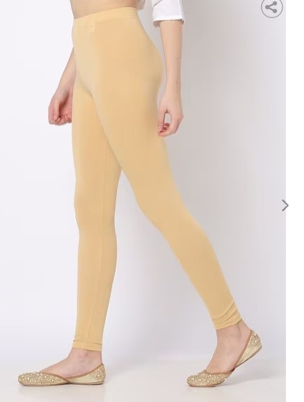 AVAASA MIX N MATCH Leggings with Elasticated Waistband cream color 86 CM