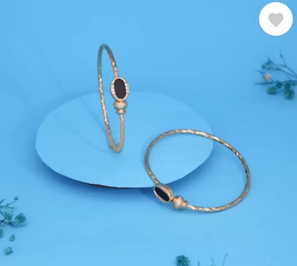 Brass Diamond Goldtoplated Bangle Set 2 pics