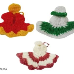 SAI COLLECTION Laddu Gopal Winter Dress Size 1 Bal Gopal Krishna Idol pack of 3