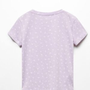 Private Label Girls Floral Printed RoundNeck Pure Cotton Tshirt 128 CM