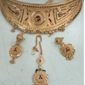 Private Label Micro gold choker necklace set