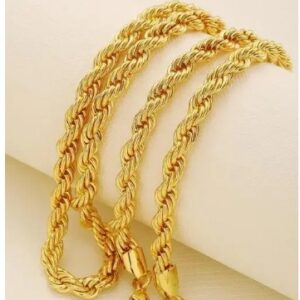 Private Label Trendy Men Gold Gold Plated Rope Chain
