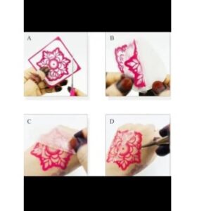 Zoorie Henna Stencil Mehendi Stickers Arabic Floral and Aesthetic Design for GIrls and Women
