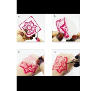 Zoorie Henna Stencil Mehendi Stickers Arabic Floral and Aesthetic Design for GIrls and Women