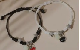 Private Label Radium Heart Couple Best Friend Sister Korean Bracelet pack of 1