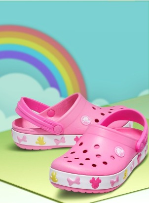 Crocs Unisex Kids Pink FL Disney Mickey Lights Clogs size j1
