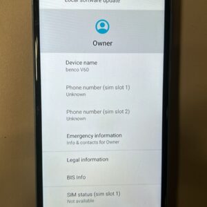 Used Benco V60 Smart Phone Without Charger And Box Only Mobile 3Gb Ram 32Gb Rom Imei No 864634051414226