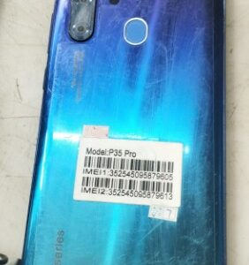 P Series P35 Pro Lightning Sky Blue And Purple Colour Used Mobile 6Gb 128Gb Without Box And Accessories Imei 352545095879605