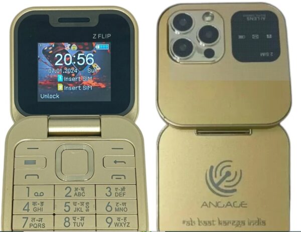 Engage Z Flip Dual Sim Mini Keypad Mobile With 1000 Mah Battery Camera And Fm Without Charger Imei 911632009211168