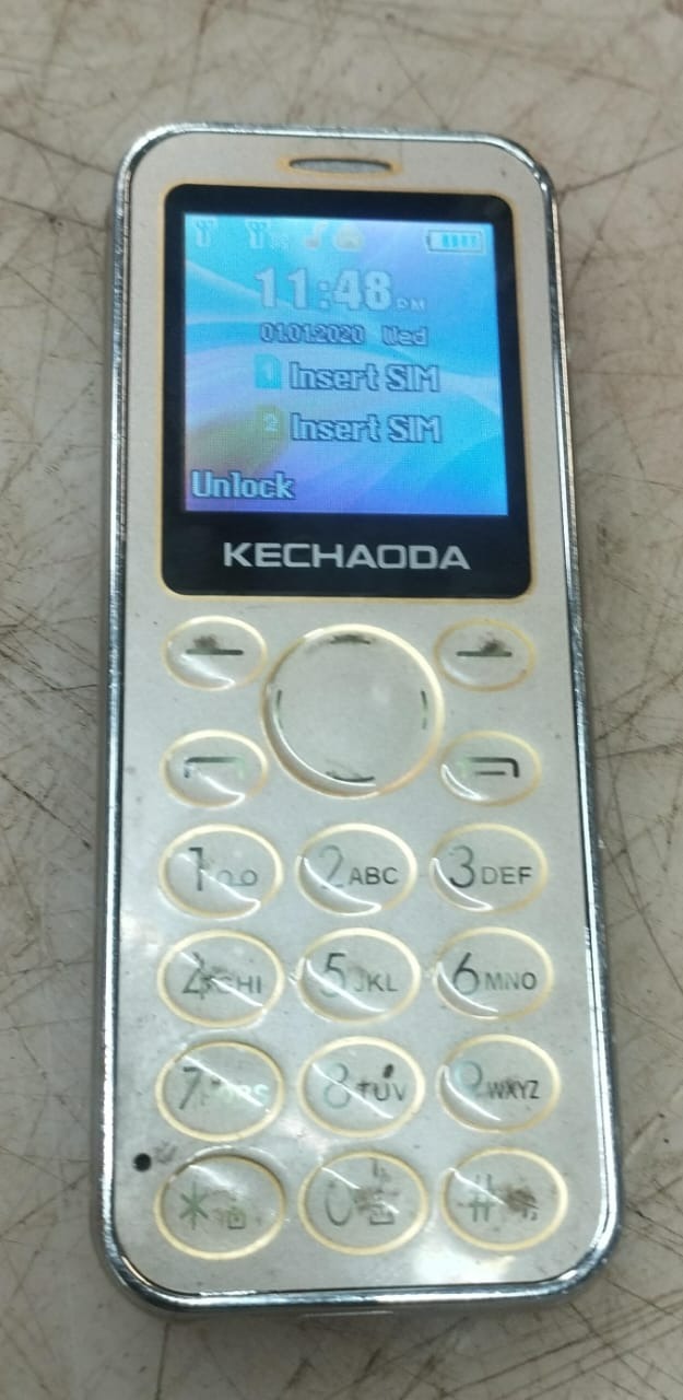 Kechaoda K115 Gold Color Keypad Used Mobile Without Accessory Imei 863561048757311