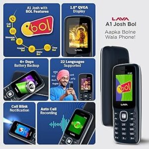Lava A1 Josh Blue And Silver Color Keypad Phone Imei No 355613297009459B