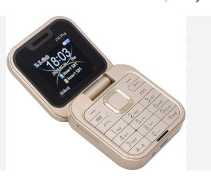 I16 Pro Foldable Mini Phone Gold Imei No 355589052573691