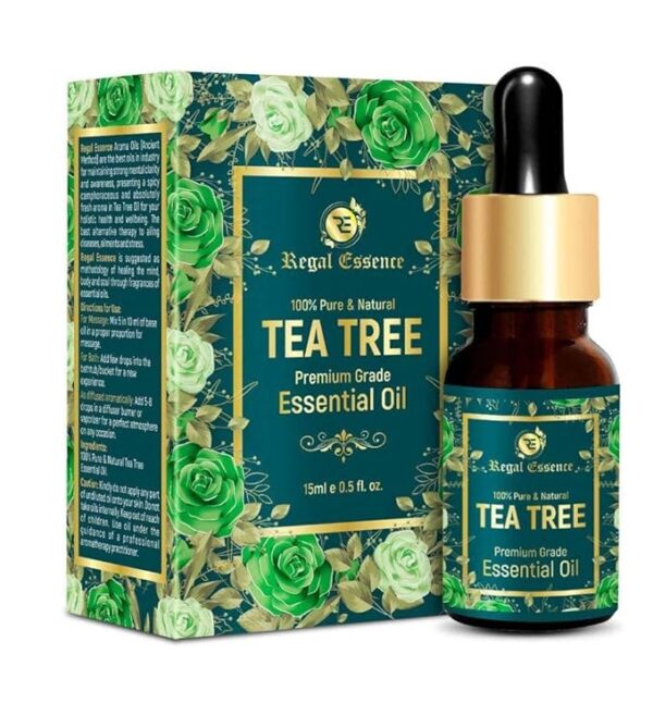 Regal Essence Tea Tree Essential Oil For Hair Face Acne Care 15Ml
