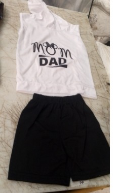 Boys White T Shirt Printed Sleeveless With Shorts Black Size 2 Year