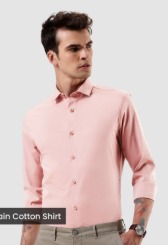 Beyoung Formal Shirt For Men Light Pink Size L
