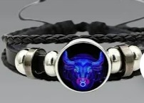 Zodiac Bracelet For Men And Womens Black Blue