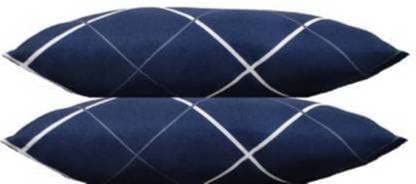 Cotton Ultra Soft Blue Line Stripes Bed Pillow Pack Of 2