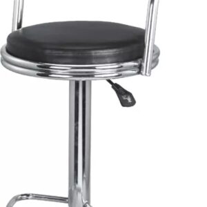 Atharva Black Height Adjustable Office Bar Stool Kitchen Stool 131
