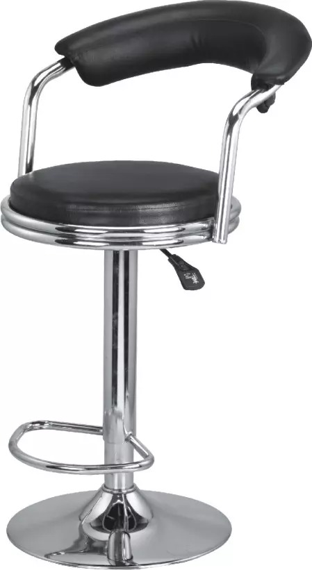Atharva Black Height Adjustable Office Bar Stool Kitchen Stool 131
