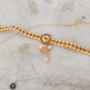 Gold Plated White Kundan Kamarband For Women