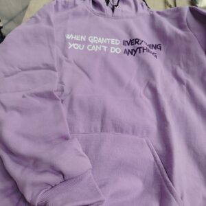 Lavender Colour Hoodie For Men Size L