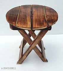 Wooden Foldable Round Stool