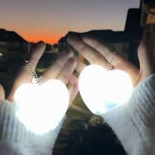 Purse Sensor Heart Shape Bag Led Automatic Lamp Hanging Night Light Woman Pack 2