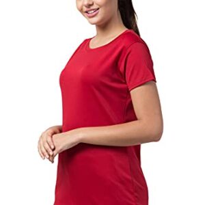 WomenS Slim Fit Polyester T Shirt Maroon Size Xl