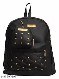 Trendy Fashionable Women Backpacks Black
