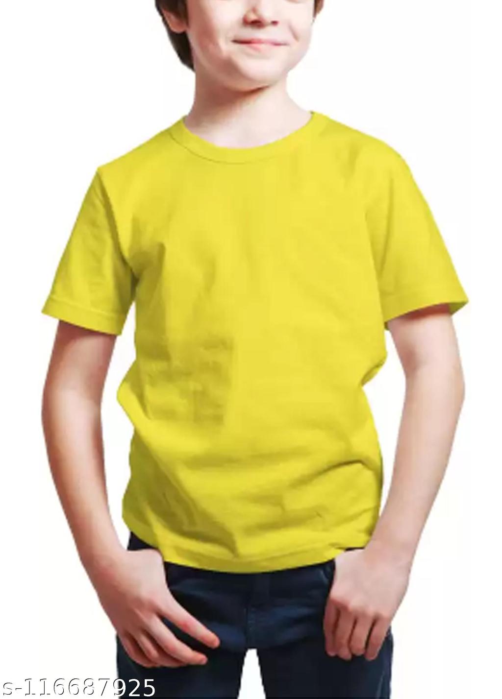 Kids Yellow Colour T Shirt Size 1 To 2 Years